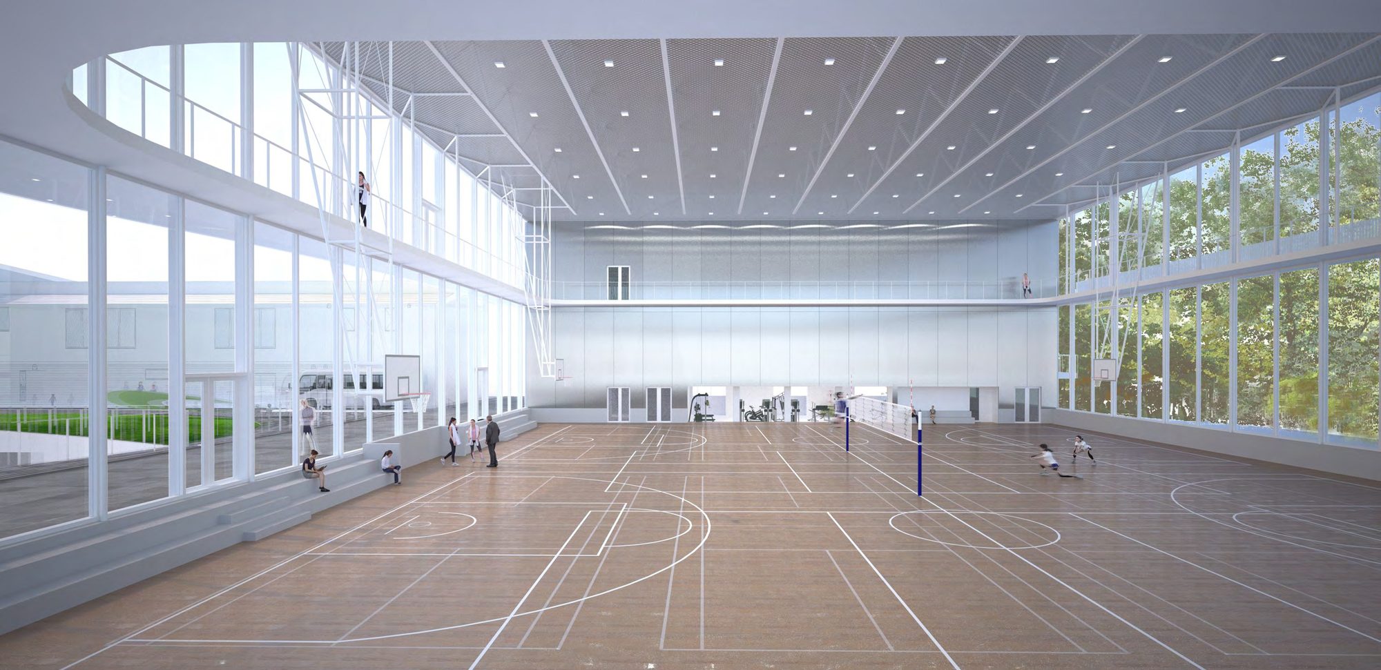 H学園体育館コンペ応募案