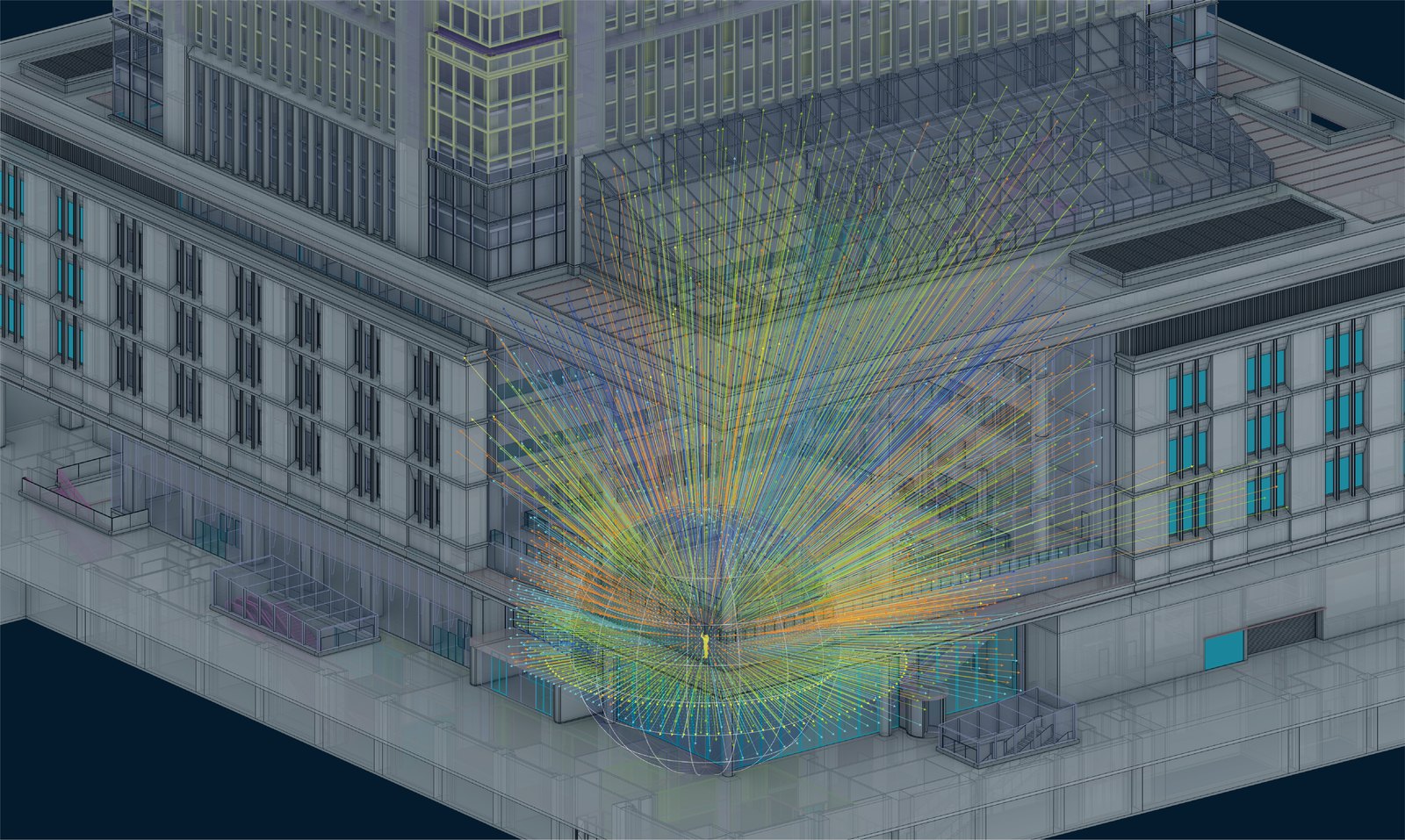 Space described by the rays that reach a viewpoint