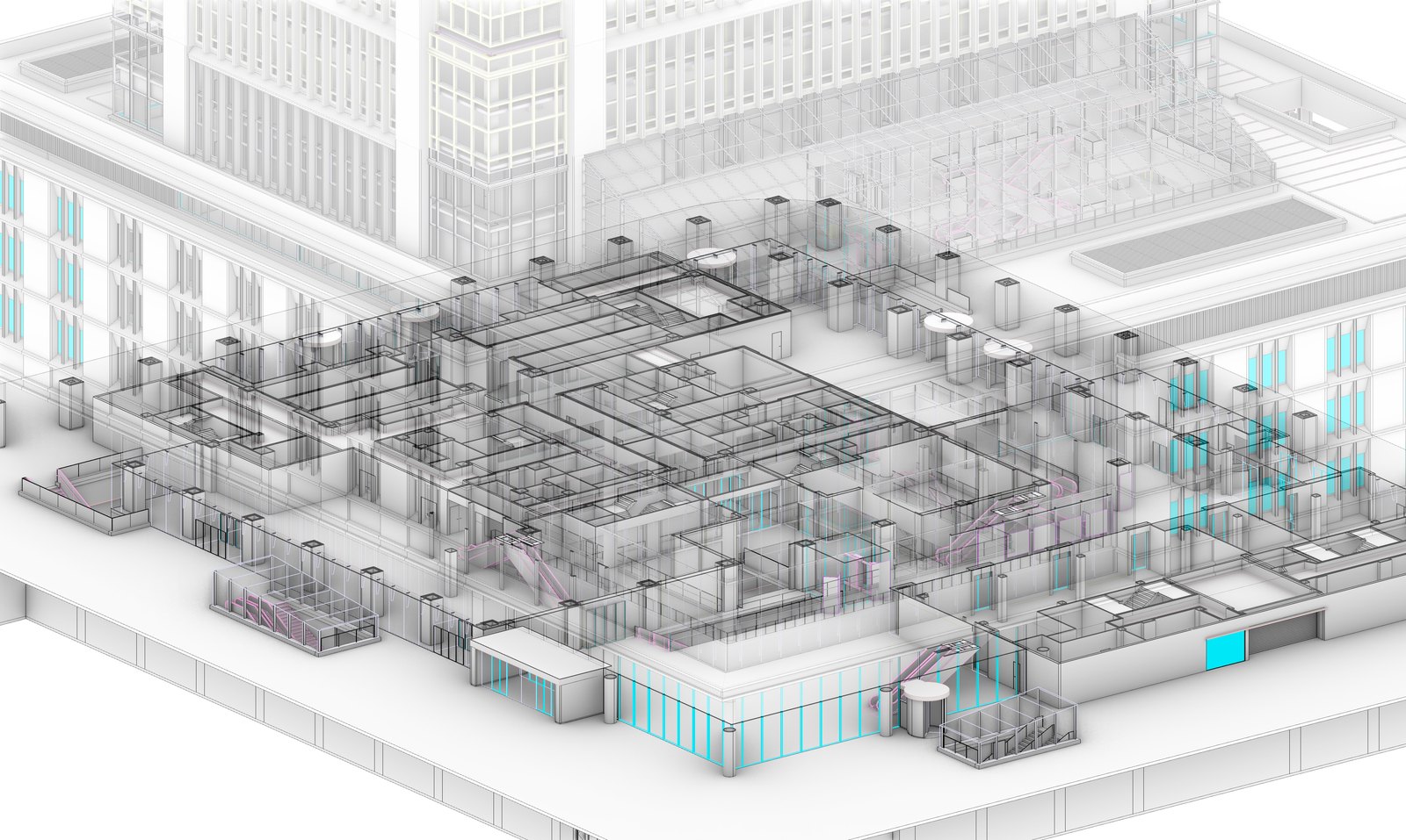 A building described as CAD and BIM geometry