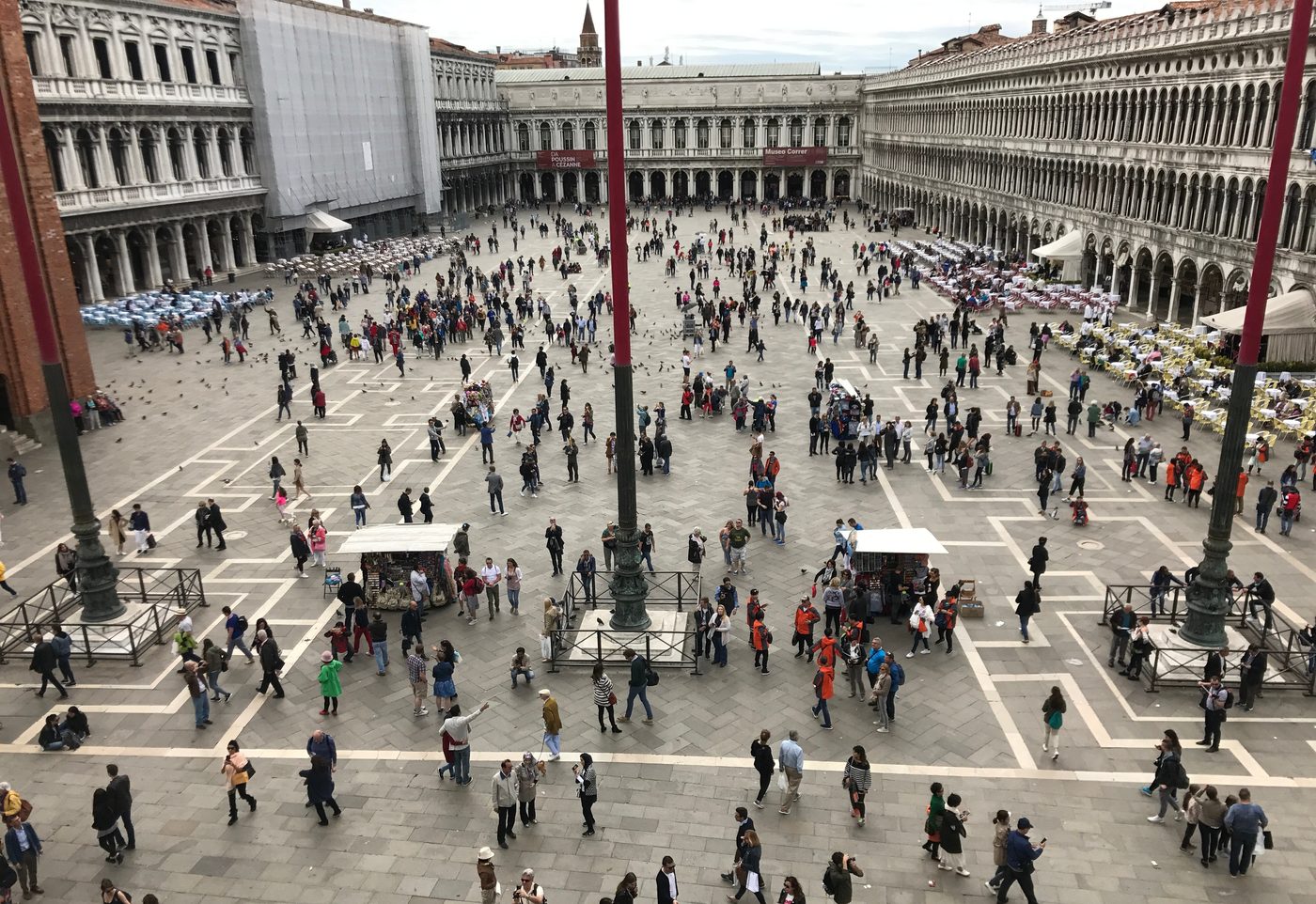 A crowded square in Venice